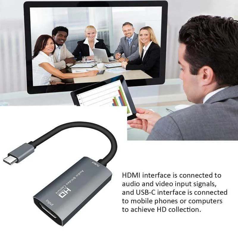 Y & H Audio-Video-Aufnahmekarte HDMI-kompatibel für Typ-C-Aufnahme und Live-Streaming über DSLR, Camcorder, Action-Cam, PS4, Xbox, Switch
