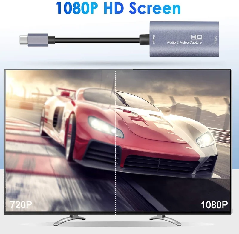 Y & H Audio-Video-Aufnahmekarte HDMI-kompatibel für Typ-C-Aufnahme und Live-Streaming über DSLR, Camcorder, Action-Cam, PS4, Xbox, Switch