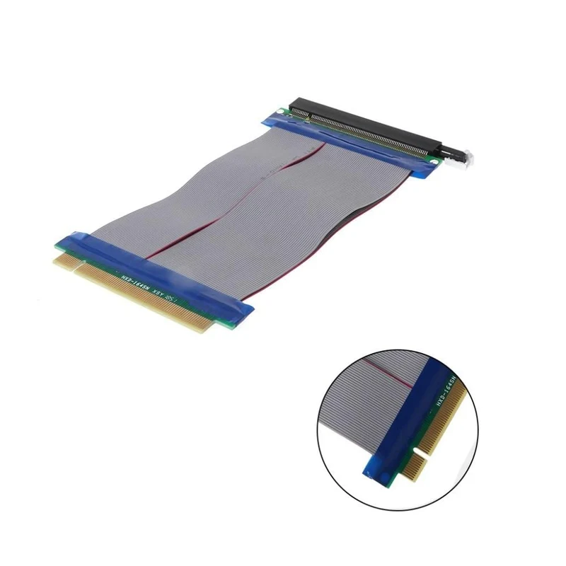 PCIe 16X PCI Express PCI-E 16X zu 16X Riser Extender Karte Adapter Flexible Kabel Feb6