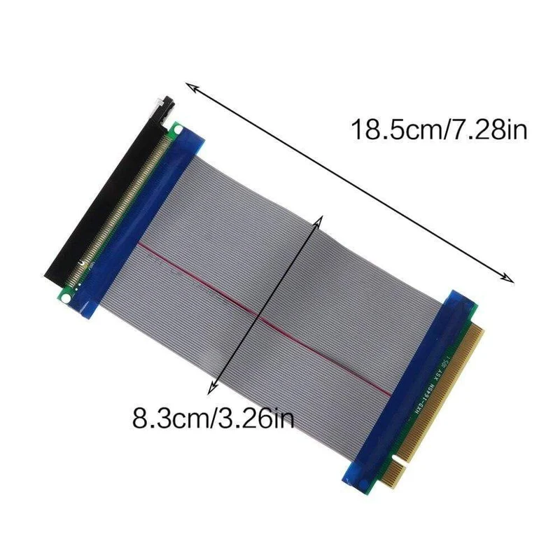 PCIe 16X PCI Express PCI-E 16X zu 16X Riser Extender Karte Adapter Flexible Kabel Feb6