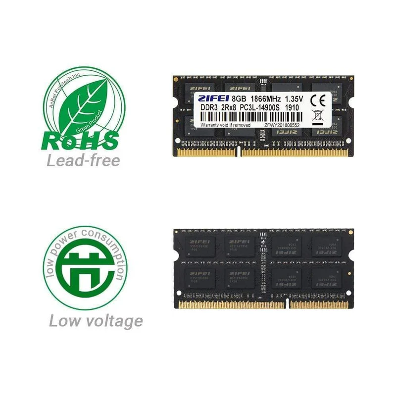 DDR3-RAM 8 GB 1600HMz DDR3L 1866HMz 1333HMz 1.35 V Laptop-RAM-Speicher