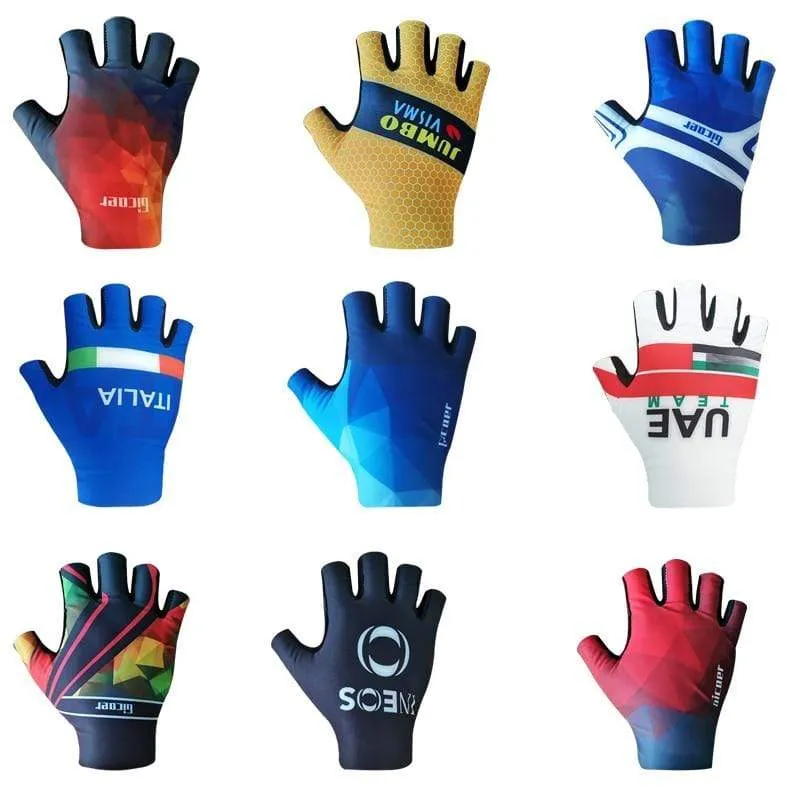 Half Finger ITALIA Fahrradhandschuhe Herren Damen Sommersport Stoßfeste Fahrradhandschuhe Anti Slip MTB Fahrradhandschuh Guantes Ciclismo