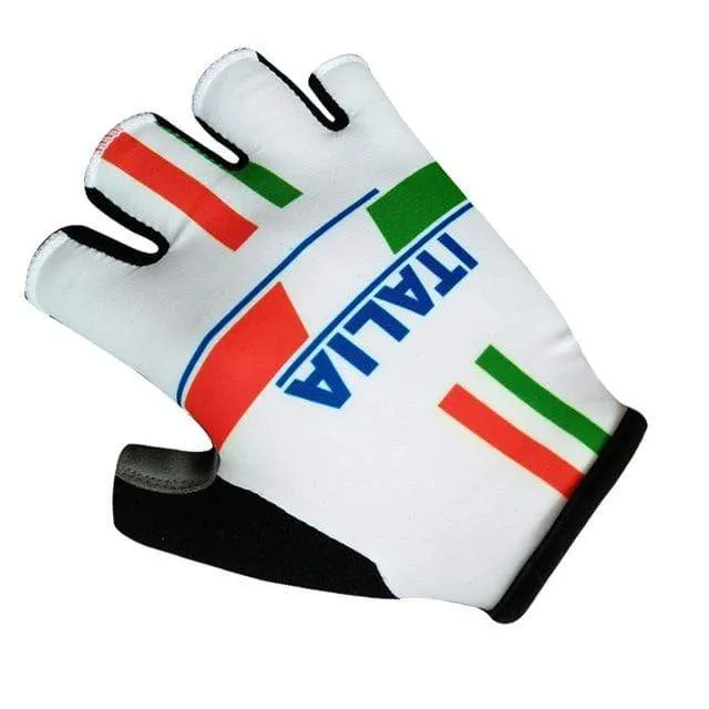 Half Finger ITALIA Fahrradhandschuhe Herren Damen Sommersport Stoßfeste Fahrradhandschuhe Anti Slip MTB Fahrradhandschuh Guantes Ciclismo