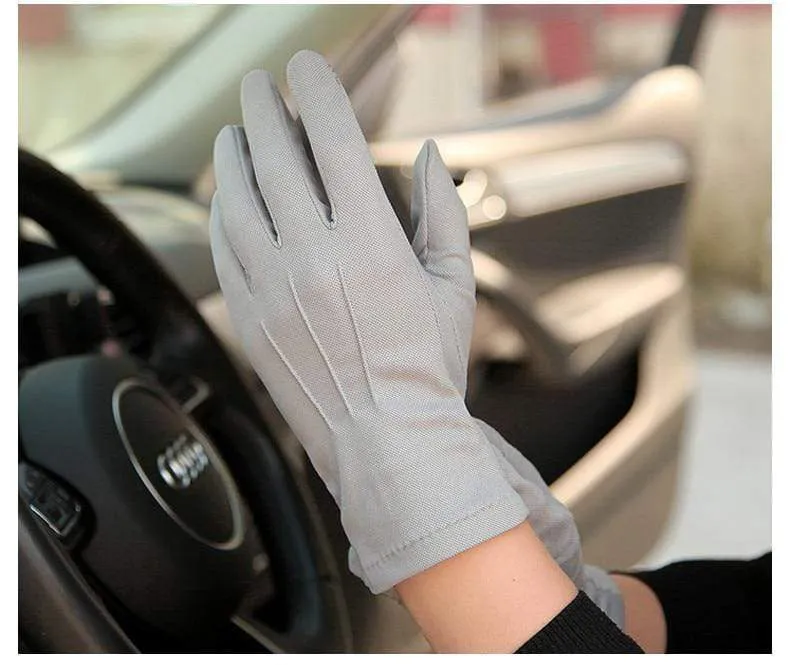 Sommer Sonnenschutz Handschuhe Männlich Dünne Atmungsaktive Anti-Slip Fahren Handschuhe Anti-Uv Volle Finger Mann Fäustlinge SZ105W1
