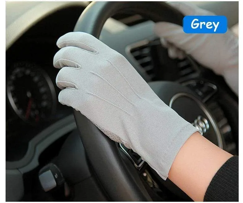 Sommer Sonnenschutz Handschuhe Männlich Dünne Atmungsaktive Anti-Slip Fahren Handschuhe Anti-Uv Volle Finger Mann Fäustlinge SZ105W1