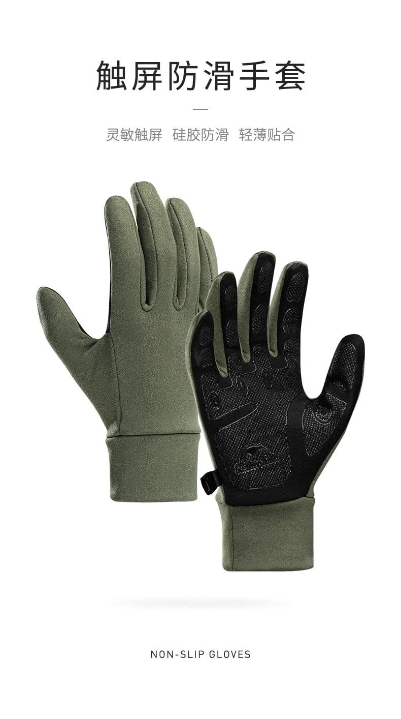 Outdoor-Touchscreen Rutschfeste Vollfinger-Fahrradhandschuhe Silikon Wandern Klettern Männer Frauen Dünne Fahrradhandschuhe