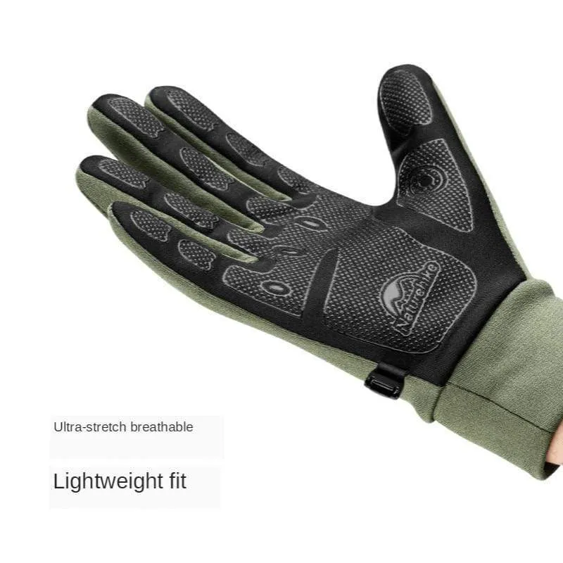 Outdoor-Touchscreen Rutschfeste Vollfinger-Fahrradhandschuhe Silikon Wandern Klettern Männer Frauen Dünne Fahrradhandschuhe