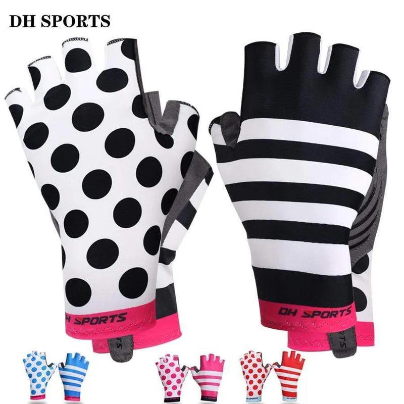 Fahrradhandschuhe mit rutschfestem Gelpolster, kurz, mit halbem Finger, stilvolle Fahrradhandschuhe, atmungsaktiv, Outdoor-Sport, Herren/Damen, Fahrradhandschuhe