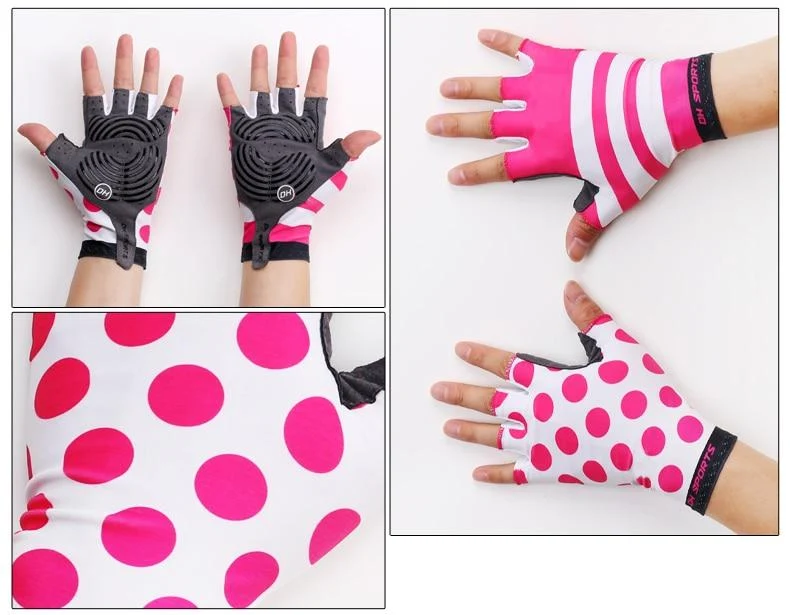 Fahrradhandschuhe mit rutschfestem Gelpolster, kurz, mit halbem Finger, stilvolle Fahrradhandschuhe, atmungsaktiv, Outdoor-Sport, Herren/Damen, Fahrradhandschuhe