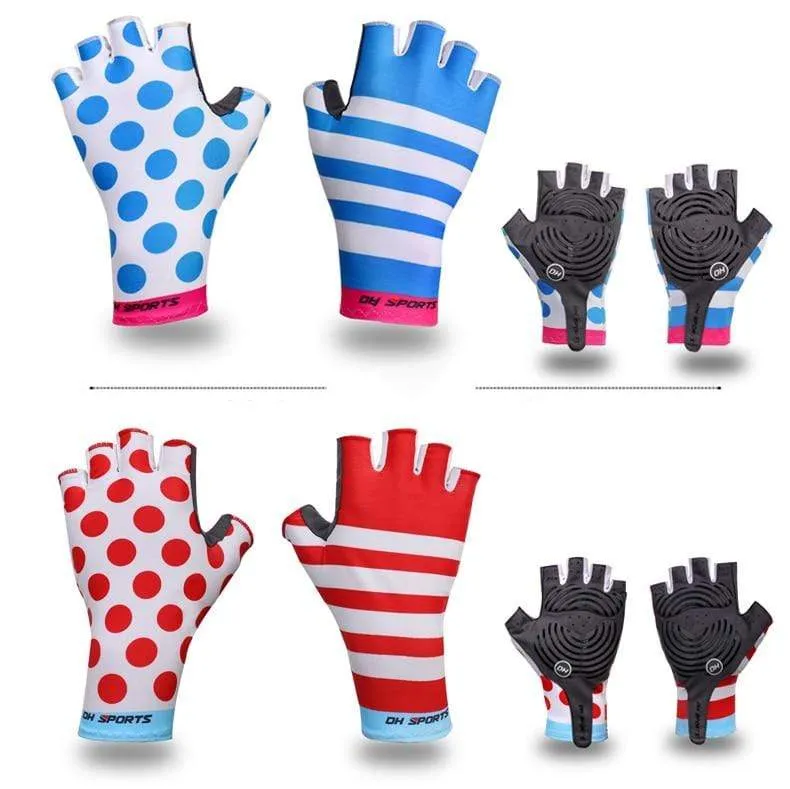 Fahrradhandschuhe mit rutschfestem Gelpolster, kurz, mit halbem Finger, stilvolle Fahrradhandschuhe, atmungsaktiv, Outdoor-Sport, Herren/Damen, Fahrradhandschuhe