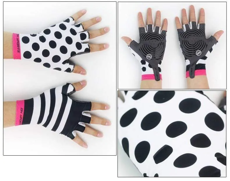 Fahrradhandschuhe mit rutschfestem Gelpolster, kurz, mit halbem Finger, stilvolle Fahrradhandschuhe, atmungsaktiv, Outdoor-Sport, Herren/Damen, Fahrradhandschuhe