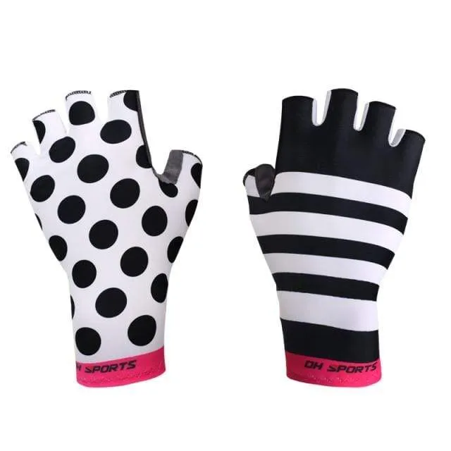 Fahrradhandschuhe mit rutschfestem Gelpolster, kurz, mit halbem Finger, stilvolle Fahrradhandschuhe, atmungsaktiv, Outdoor-Sport, Herren/Damen, Fahrradhandschuhe