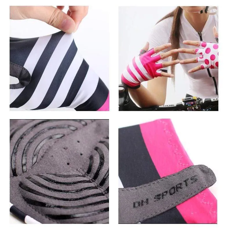 Fahrradhandschuhe mit rutschfestem Gelpolster, kurz, mit halbem Finger, stilvolle Fahrradhandschuhe, atmungsaktiv, Outdoor-Sport, Herren/Damen, Fahrradhandschuhe
