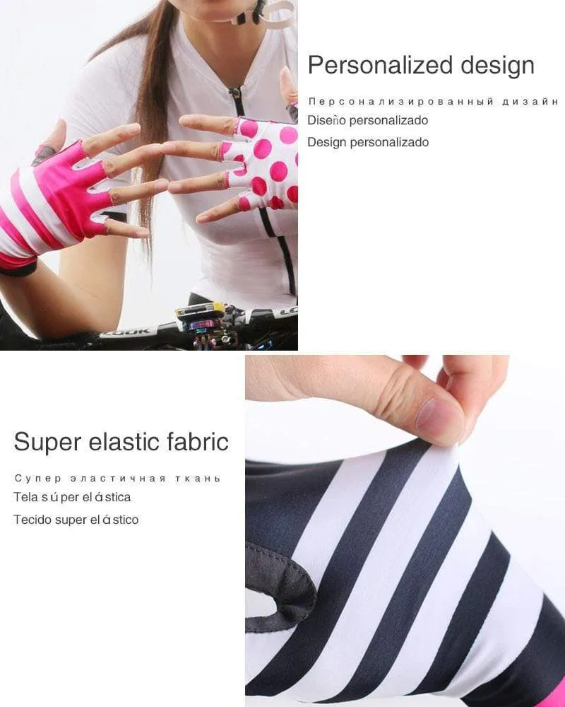 Fahrradhandschuhe mit rutschfestem Gelpolster, kurz, mit halbem Finger, stilvolle Fahrradhandschuhe, atmungsaktiv, Outdoor-Sport, Herren/Damen, Fahrradhandschuhe