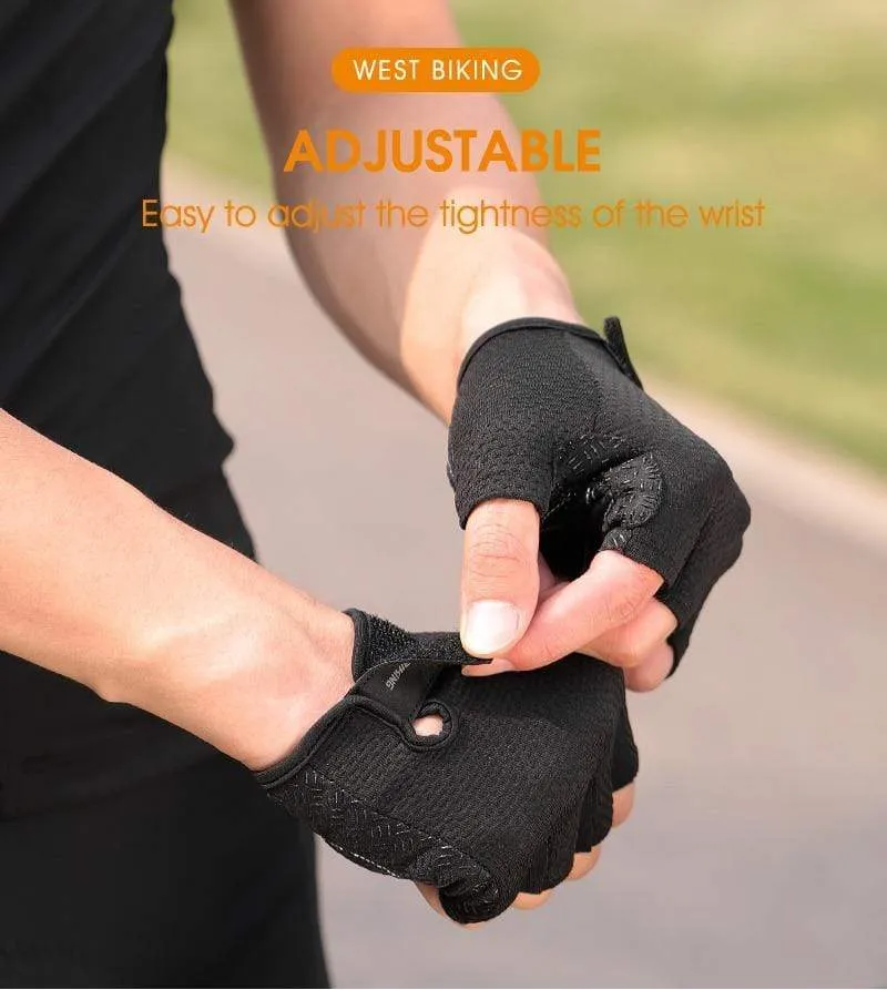 Fahrradhandschuhe Halbfinger Atmungsaktive MTB Rennradhandschuhe Anti-Rutsch-Matte Motorrad Männer Frauen Sport Fahrradhandschuhe