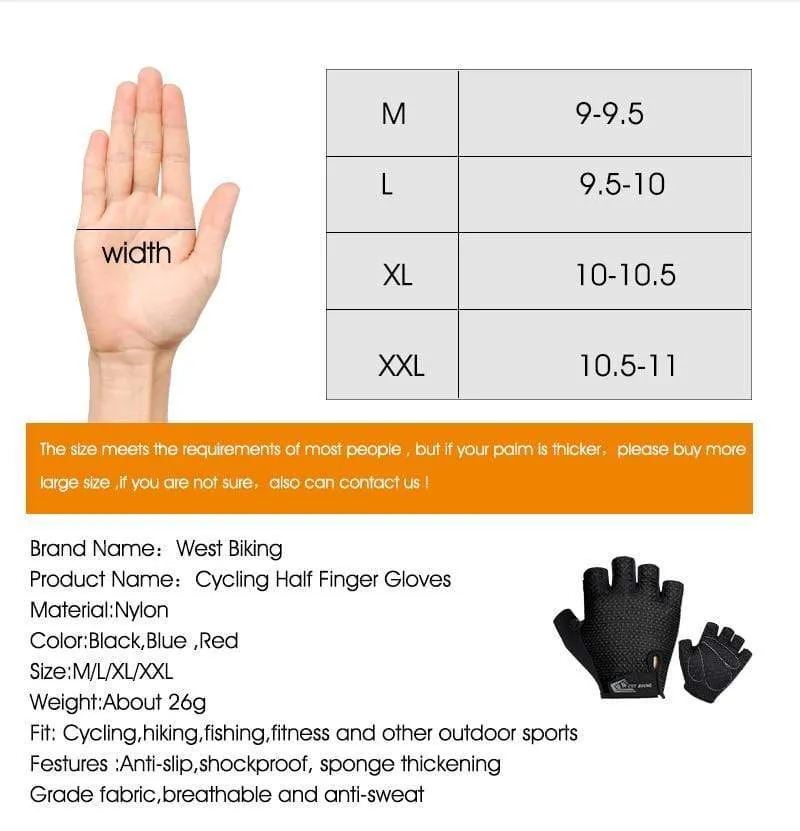 Fahrradhandschuhe Halbfinger Atmungsaktive MTB Rennradhandschuhe Anti-Rutsch-Matte Motorrad Männer Frauen Sport Fahrradhandschuhe