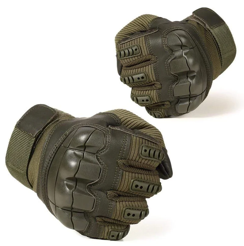 Militärische taktische Handschuhe PU-Leder Vollfingerhandschuh Airsoft Paintball Fahrrad Jagd Wandern Radfahren Männer Fäustlinge Fingerlos