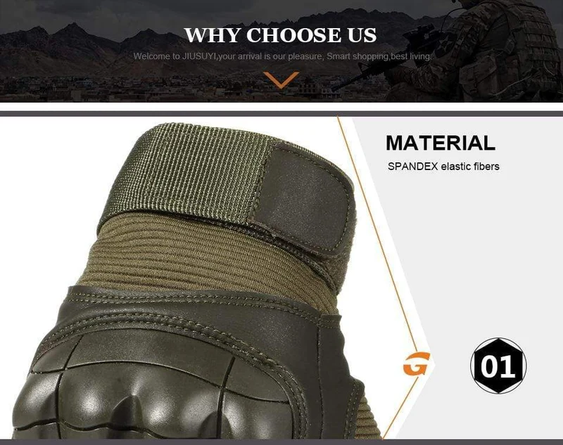 Militärische taktische Handschuhe PU-Leder Vollfingerhandschuh Airsoft Paintball Fahrrad Jagd Wandern Radfahren Männer Fäustlinge Fingerlos