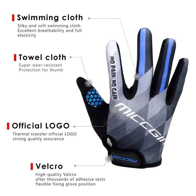Handschuhe Radfahren Touchscreen GEL Bike Sport Stoßfest Straße Vollfinger Fahrradhandschuh Für Männer Frau MICCGIN