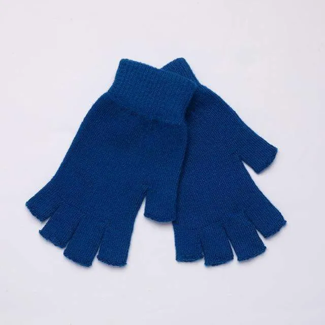 Sparsil Damen Herren Halbfinger Kaschmirhandschuh Kurz Wollgestrickt Handgelenk Fäustling Winter Warm Unisex Wolle Stretch Fingerlose Handschuhe