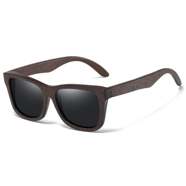 Sonnenbrille aus natürlichem Bambusholz, handgefertigt, polarisierte Gläser mit verspiegelter Beschichtung, mit Geschenkbox