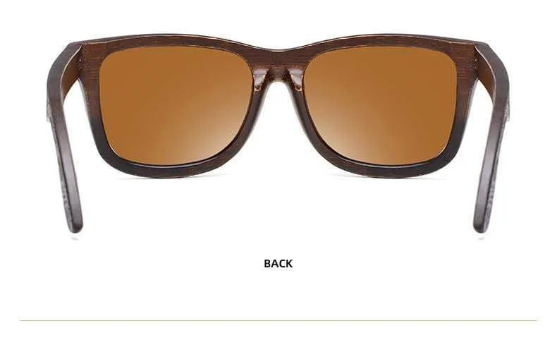 Sonnenbrille aus natürlichem Bambusholz, handgefertigt, polarisierte Gläser mit verspiegelter Beschichtung, mit Geschenkbox
