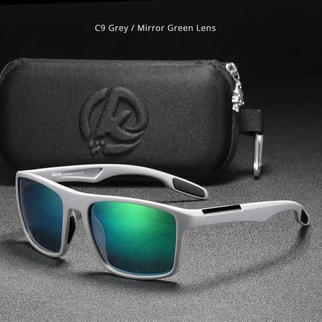Rechteckige ultraleichte TR90-Sonnenbrille für Herren, polarisiert, TAC, 1.1 mm dicke Linse, Sonnenbrille für Damen, Sport, Kat. 3