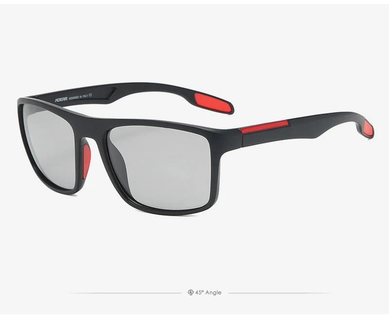 Rechteckige ultraleichte TR90-Sonnenbrille für Herren, polarisiert, TAC, 1.1 mm dicke Linse, Sonnenbrille für Damen, Sport, Kat. 3
