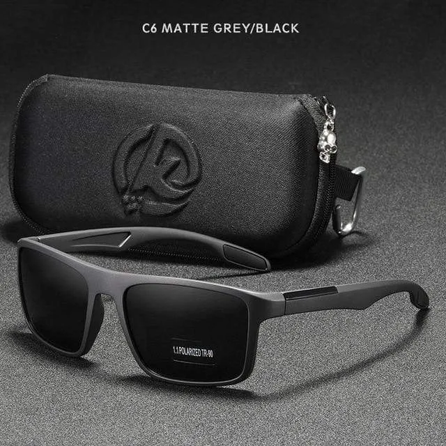 Rechteckige ultraleichte TR90-Sonnenbrille für Herren, polarisiert, TAC, 1.1 mm dicke Linse, Sonnenbrille für Damen, Sport, Kat. 3