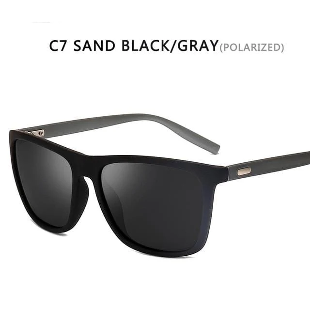 Sonnenbrille Herren/Damen Polarisiert Quadratisch Spiegel Autofahren Sonnenbrille Herren Markendesigner Retro Klassisch Vintage Fahrerbrille UV400