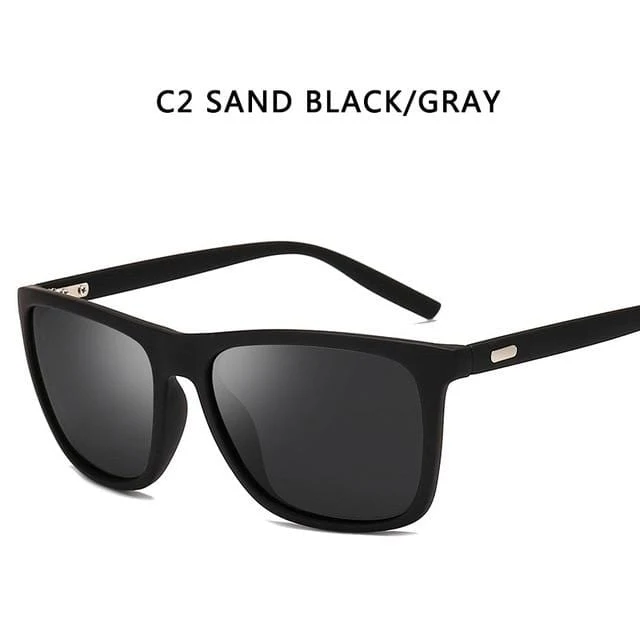 Sonnenbrille Herren/Damen Polarisiert Quadratisch Spiegel Autofahren Sonnenbrille Herren Markendesigner Retro Klassisch Vintage Fahrerbrille UV400