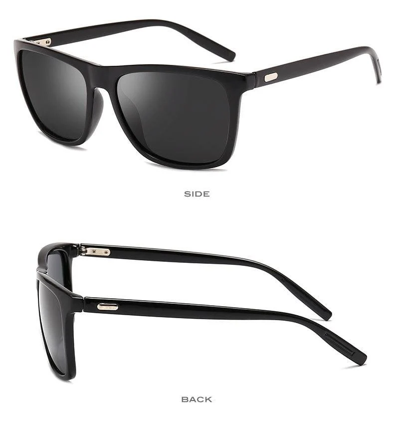 Sonnenbrille Herren/Damen Polarisiert Quadratisch Spiegel Autofahren Sonnenbrille Herren Markendesigner Retro Klassisch Vintage Fahrerbrille UV400