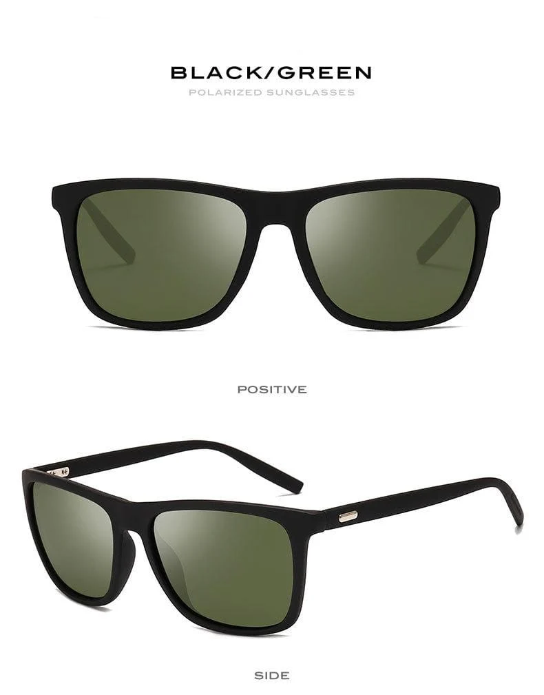 Sonnenbrille Herren/Damen Polarisiert Quadratisch Spiegel Autofahren Sonnenbrille Herren Markendesigner Retro Klassisch Vintage Fahrerbrille UV400