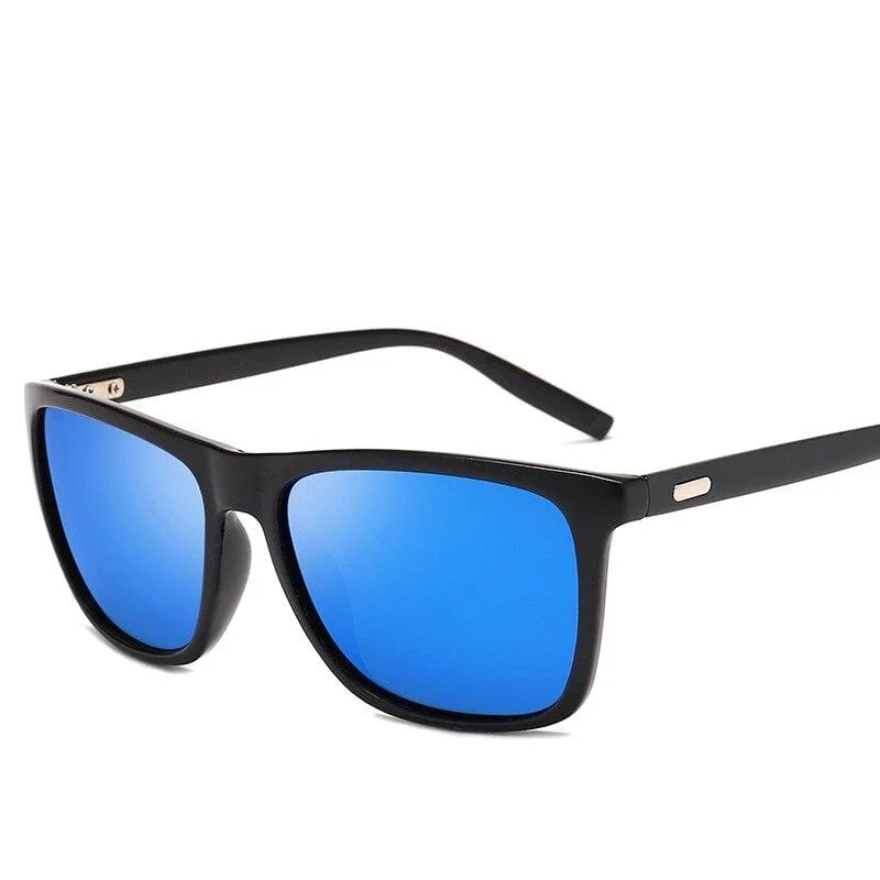 Sonnenbrille Herren/Damen Polarisiert Quadratisch Spiegel Autofahren Sonnenbrille Herren Markendesigner Retro Klassisch Vintage Fahrerbrille UV400