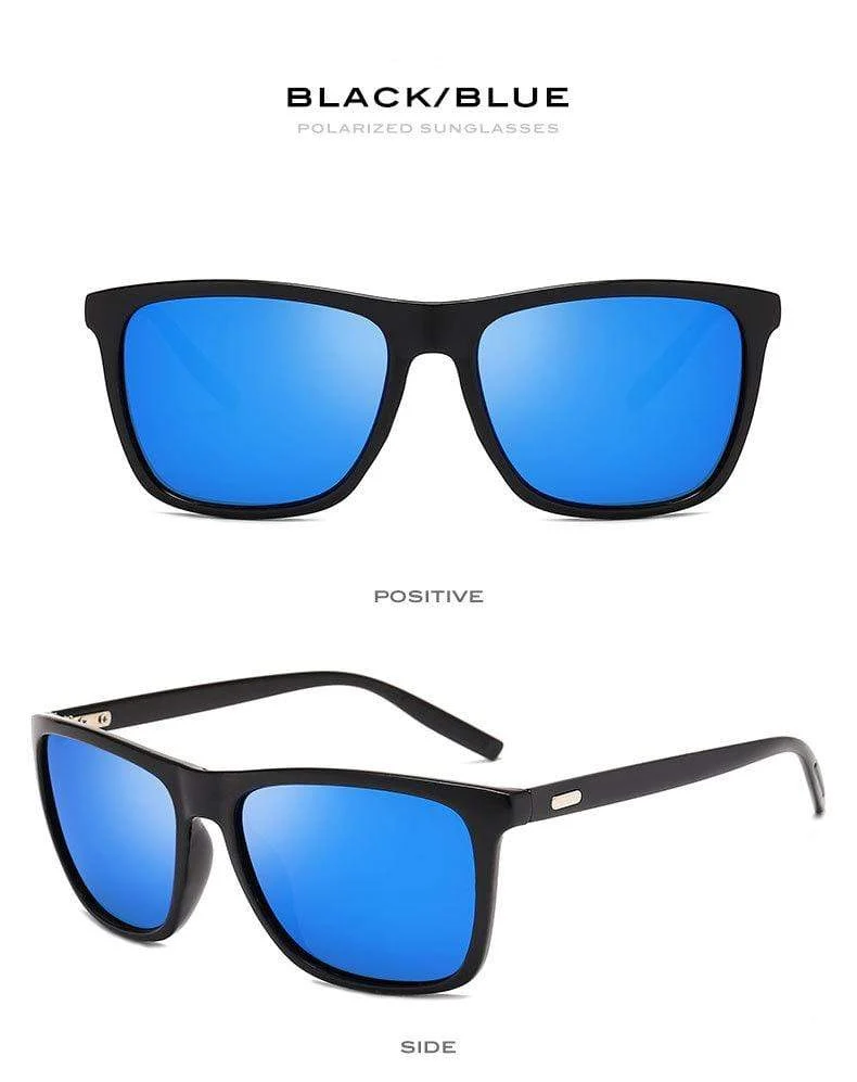 Sonnenbrille Herren/Damen Polarisiert Quadratisch Spiegel Autofahren Sonnenbrille Herren Markendesigner Retro Klassisch Vintage Fahrerbrille UV400