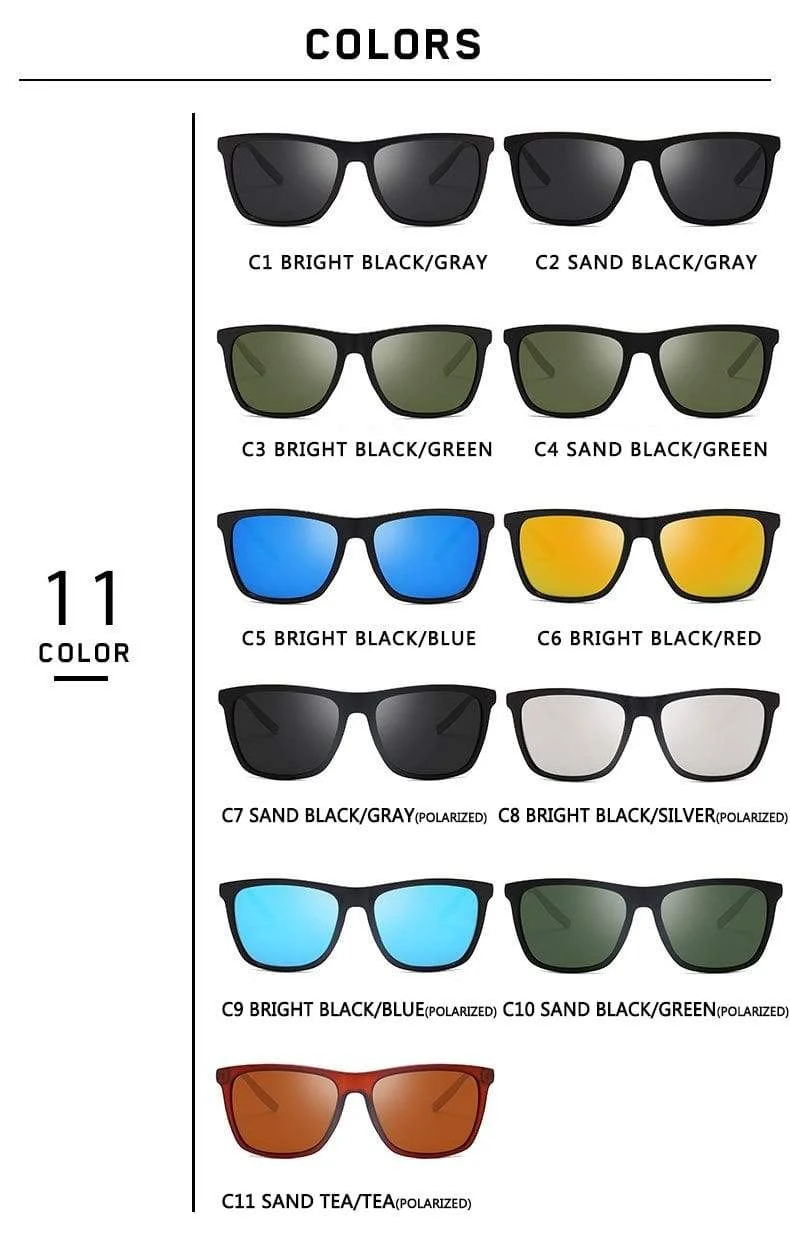 Sonnenbrille Herren/Damen Polarisiert Quadratisch Spiegel Autofahren Sonnenbrille Herren Markendesigner Retro Klassisch Vintage Fahrerbrille UV400