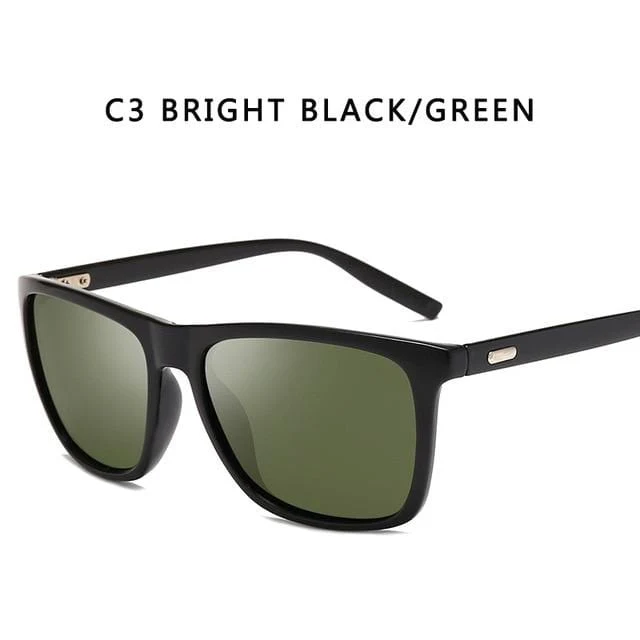 Sonnenbrille Herren/Damen Polarisiert Quadratisch Spiegel Autofahren Sonnenbrille Herren Markendesigner Retro Klassisch Vintage Fahrerbrille UV400