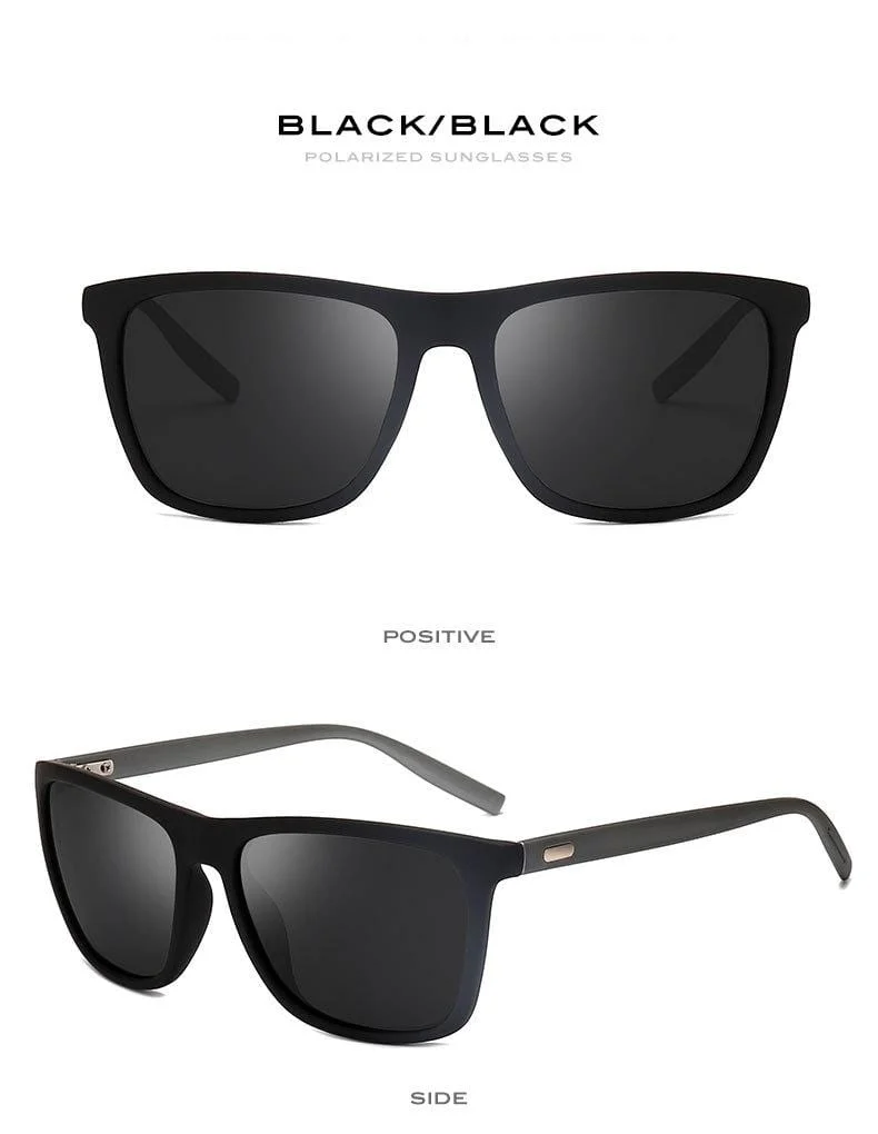 Sonnenbrille Herren/Damen Polarisiert Quadratisch Spiegel Autofahren Sonnenbrille Herren Markendesigner Retro Klassisch Vintage Fahrerbrille UV400
