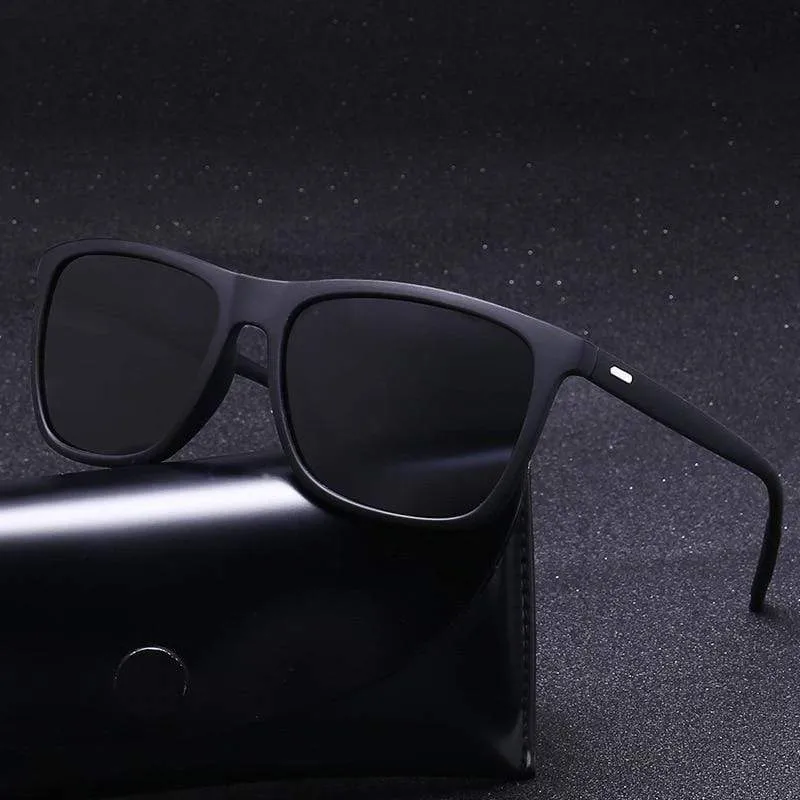 Sonnenbrille Herren/Damen Polarisiert Quadratisch Spiegel Autofahren Sonnenbrille Herren Markendesigner Retro Klassisch Vintage Fahrerbrille UV400