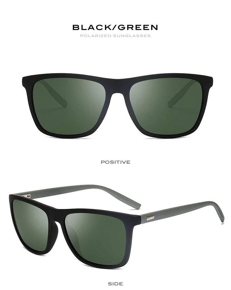 Sonnenbrille Herren/Damen Polarisiert Quadratisch Spiegel Autofahren Sonnenbrille Herren Markendesigner Retro Klassisch Vintage Fahrerbrille UV400