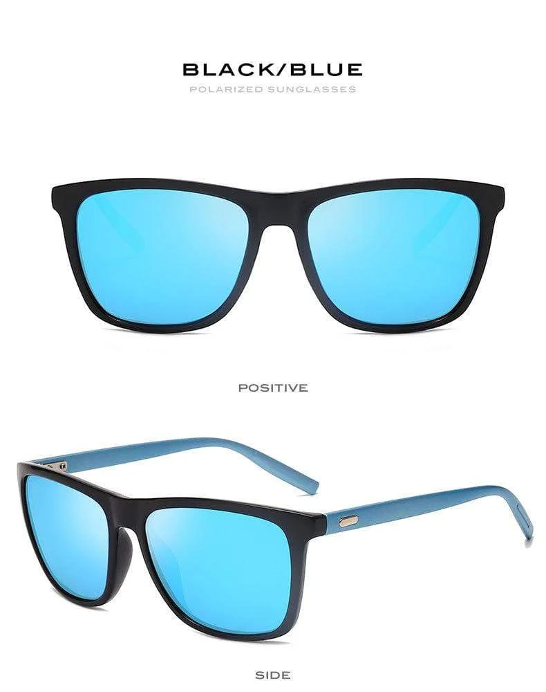 Sonnenbrille Herren/Damen Polarisiert Quadratisch Spiegel Autofahren Sonnenbrille Herren Markendesigner Retro Klassisch Vintage Fahrerbrille UV400