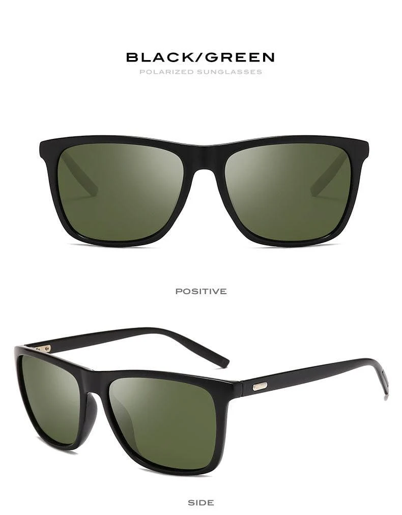 Sonnenbrille Herren/Damen Polarisiert Quadratisch Spiegel Autofahren Sonnenbrille Herren Markendesigner Retro Klassisch Vintage Fahrerbrille UV400