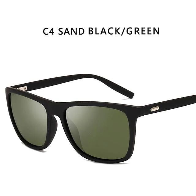 Sonnenbrille Herren/Damen Polarisiert Quadratisch Spiegel Autofahren Sonnenbrille Herren Markendesigner Retro Klassisch Vintage Fahrerbrille UV400