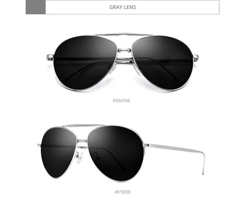 Polarisierte Sonnenbrille aus Titan für Herren, faltbar, klassische Luftfahrt-Sonnenbrille für Herren, Pilotenbrille, hochwertige Sonnenbrille für Herren, 838