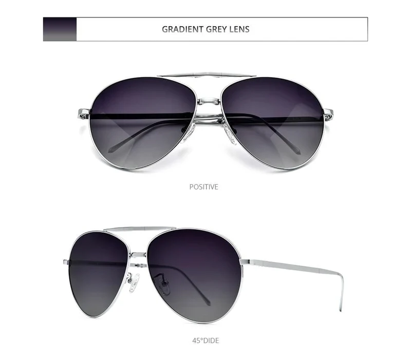 Polarisierte Sonnenbrille aus Titan für Herren, faltbar, klassische Luftfahrt-Sonnenbrille für Herren, Pilotenbrille, hochwertige Sonnenbrille für Herren, 838