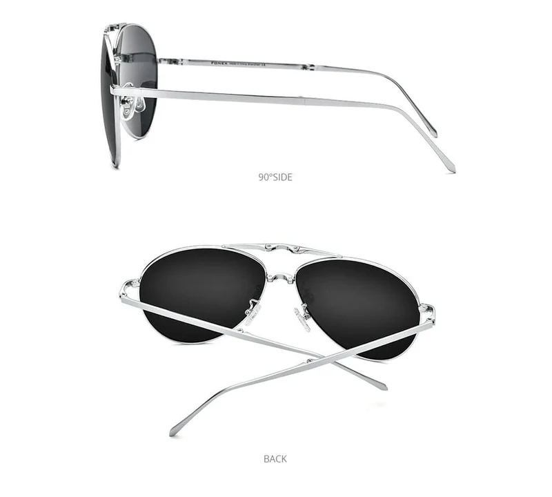 Polarisierte Sonnenbrille aus Titan für Herren, faltbar, klassische Luftfahrt-Sonnenbrille für Herren, Pilotenbrille, hochwertige Sonnenbrille für Herren, 838