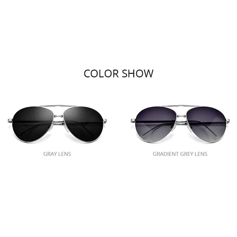 Polarisierte Sonnenbrille aus Titan für Herren, faltbar, klassische Luftfahrt-Sonnenbrille für Herren, Pilotenbrille, hochwertige Sonnenbrille für Herren, 838