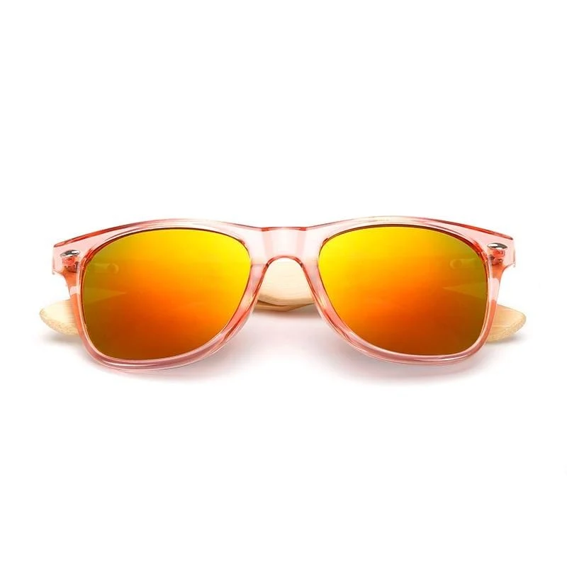 17 Farbe Holz Sonnenbrille Männer Frauen quadratischen Bambus Frauen für Frauen Männer Spiegel Sonnenbrille Retro de Sol Masculino Handgefertigt