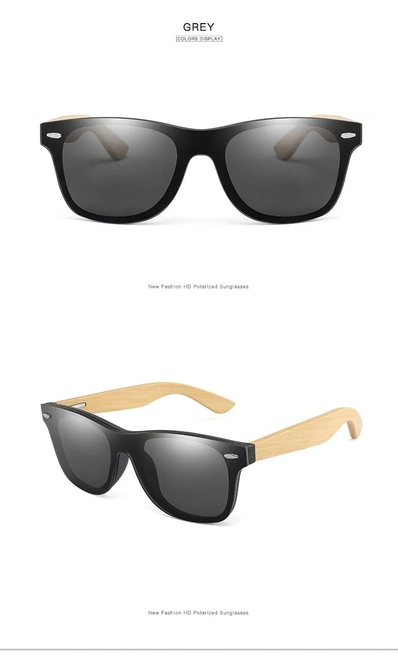 17 Farbe Holz Sonnenbrille Männer Frauen quadratischen Bambus Frauen für Frauen Männer Spiegel Sonnenbrille Retro de Sol Masculino Handgefertigt