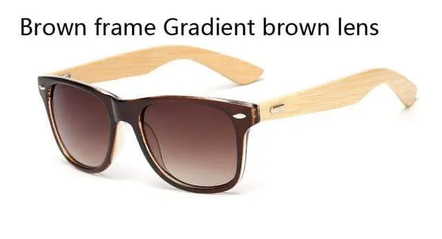 17 Farbe Holz Sonnenbrille Männer Frauen quadratischen Bambus Frauen für Frauen Männer Spiegel Sonnenbrille Retro de Sol Masculino Handgefertigt